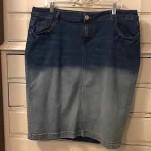 ~BE GIRL~ ombré denim/jean skirt